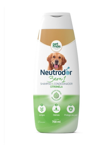 Shampoo Cachorro 3em1 Neutrodor Citronela Extratos Naturais