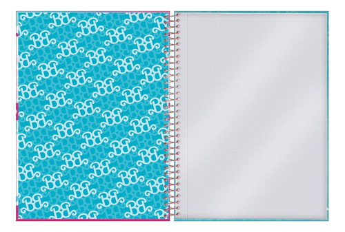 Caderno Barbie 1 Matéria Universitário Espiral Foroni Capa 1