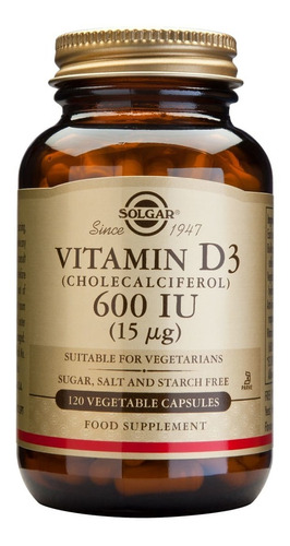 Imagen 1 de 3 de Vitamin D3 600 Iu -120 Vegi-caps