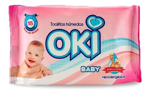 Imagen 2 de 4 de Toallitas Húmedas Oki Baby Bulto De 48 Paquetes 15 Und C/u
