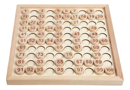 Juego De Mesa De Madera Del 1 Al 100 Números Montessori