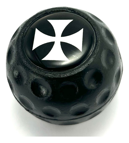 Manopla Câmbio Fusca Kombi Cruz De Malta Logo Prata 12mm