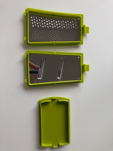 Rallador De Acero Inoxidable Y Pvc Con Base Utensilio Cocina
