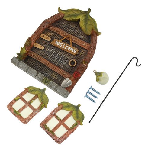 Set De Puerta Y Ventana En Miniatura Para Exteriores Con Dis