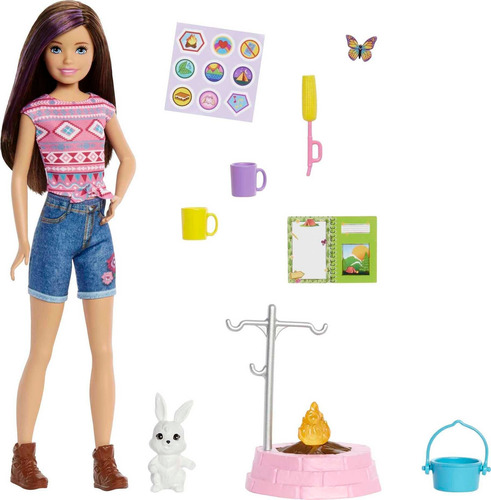 Barbie It Takes Two Camping Playset Con Muñeca Skipper (~1.