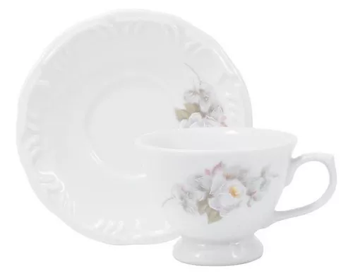 Aparelho de jantar eterna cha E cafe 42 pecas porcelana schmidt em Promoção  na Americanas