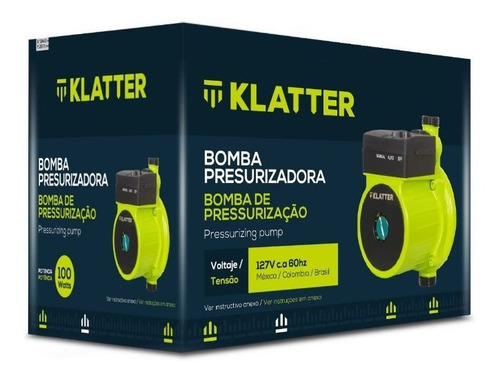 Bomba Pressurizadora 100 Watts 127v Klatter