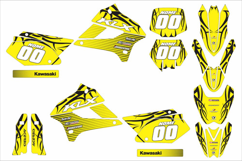 Kit Adesivo Moto Cross Trilha  Kawasaki Klx 250 2009 A 2018