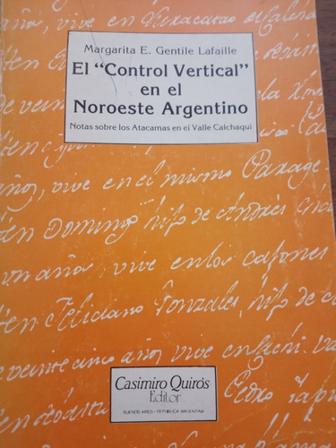 El Control Vertical En El Noroeste Argentino M Gentile