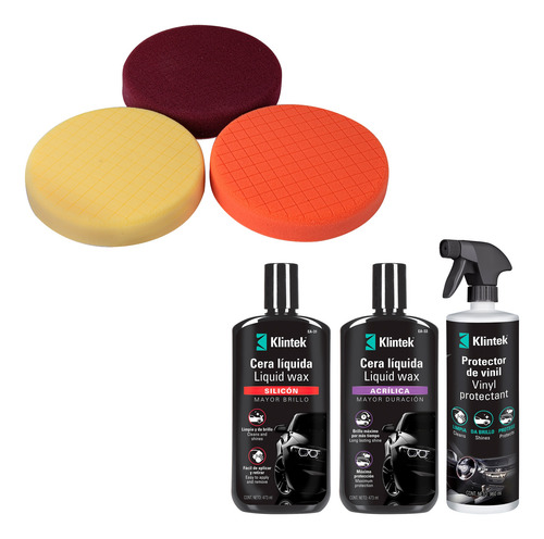 Juego De 3 Esponjas P/pulir De 7 Y Set Ceras