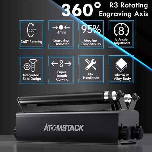 Gravador A Laser Atomstack A20 Pro 20 W + R3 Pro Rolo