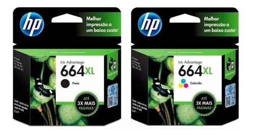 Cartucho Hp 664xl Negro + Hp 664xl Color Original Combo