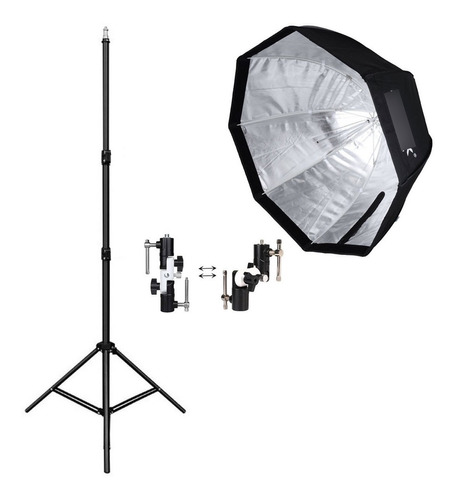 Combo Soporte Flash + Octabox 120cm + Tripode Fotografia