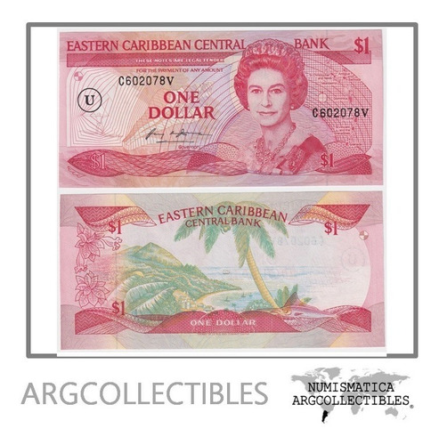 Anguilla Billete 1 Dolar 1985 P-17u Unc