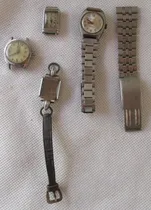 Comprar Lote 3 Reloj Pulsera Mujer Vtge., No Funcionan, A Restaurar