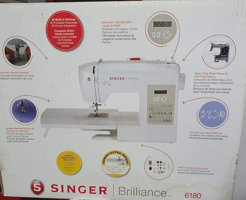 Máquina De Coser Singer Brillance 6180 Blanco (Usado)