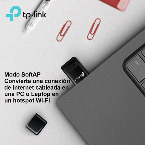 Mini Adaptador Usb Inalámbrico N 300mbps Tp-link Tl-wn823n