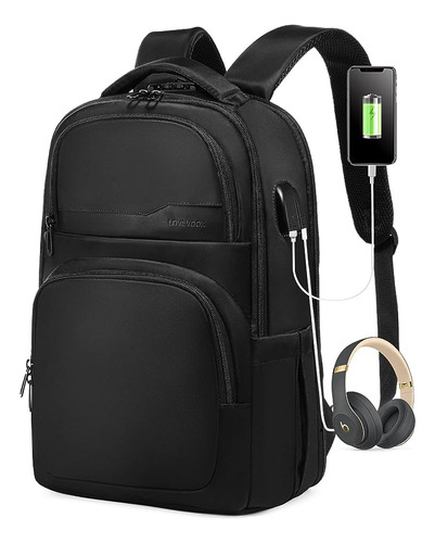 Mochila Para Laptop Con Antirrobo Negro 15 6 Pulgadas Mochil