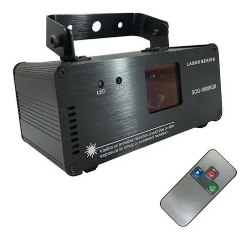 Laser 1800 Rgb 400mw + Controle Até 7 Cores Dmx Sensor Som