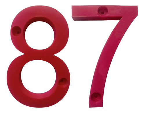 Números Decorativos Para Casas, Mxdru-087, Número 87, 17.7cm