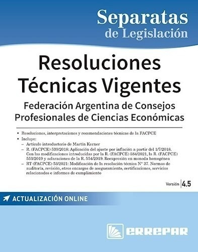 Libro Separatas De Legislacion : Resoluciones Tecnicas Vigen