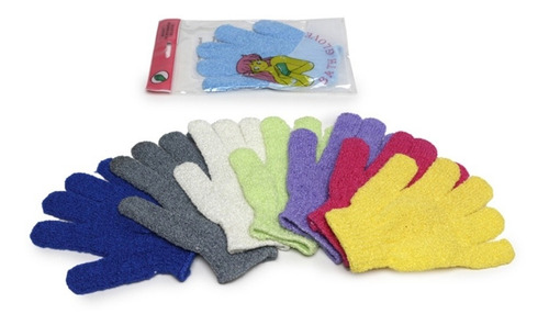 Luvas Esfoliantes Para Banho C/ 2 Par Amarelo