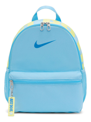 Mini Mochila Para Niños Nike Brasilia Jdi Azul Color Azul Acuario/naranja Láser Claro/azul Foto Talla Unit