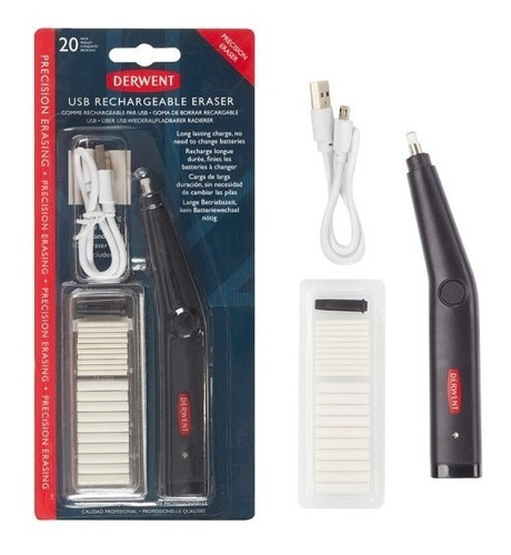 Derwent Goma Eléctrica Usb 2 Tamaños De Gomas Eraser