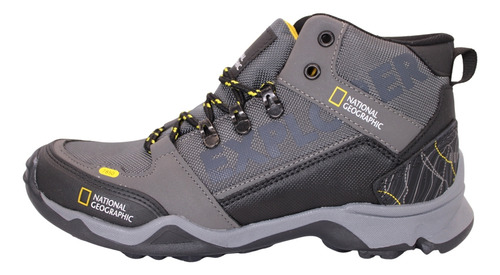 Bota National Geographic Hombre Resistente Comoda Negro/gris