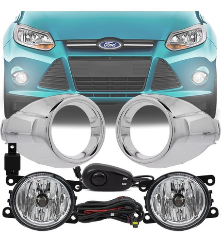 Kit Farol Neblina Focus 2014 Botão Universal