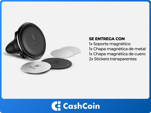 Imagen 7 de 10 de Soporte Baseus Auto Magnético Celular Tablet Gps Negro