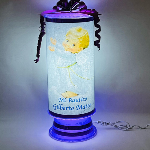 Centros De Mesa Angelitos 10 Unidades Con Luz 38 Cm Recuerdo