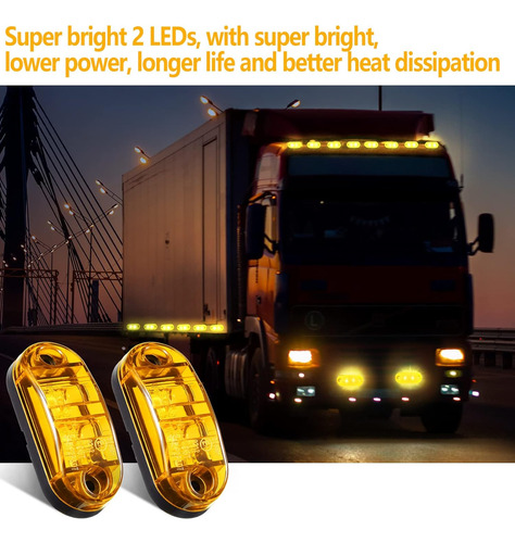 10pcs Luces Led Remolque Luces Posición Laterales Camiones