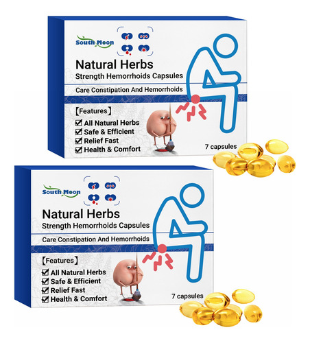 2×cápsula Herbal For Hemorroides Reparadora Que Alivia La