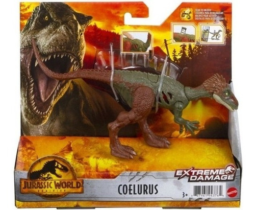 Coelurus Extreme Damage Mattel Jurassic World Daño Extremo