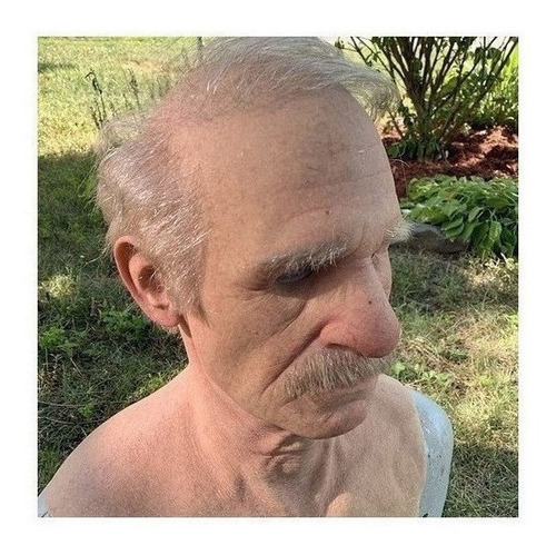 Ancianas 3d Realista Máscara De Peluca Prop Parodia