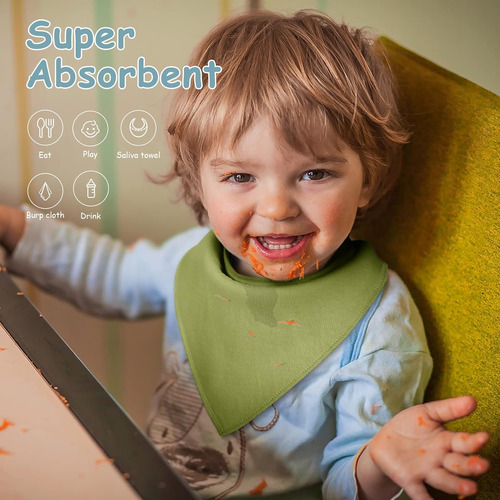 Yoofoss Baberos 10 Pack Bandana Suave Y Absorbente...