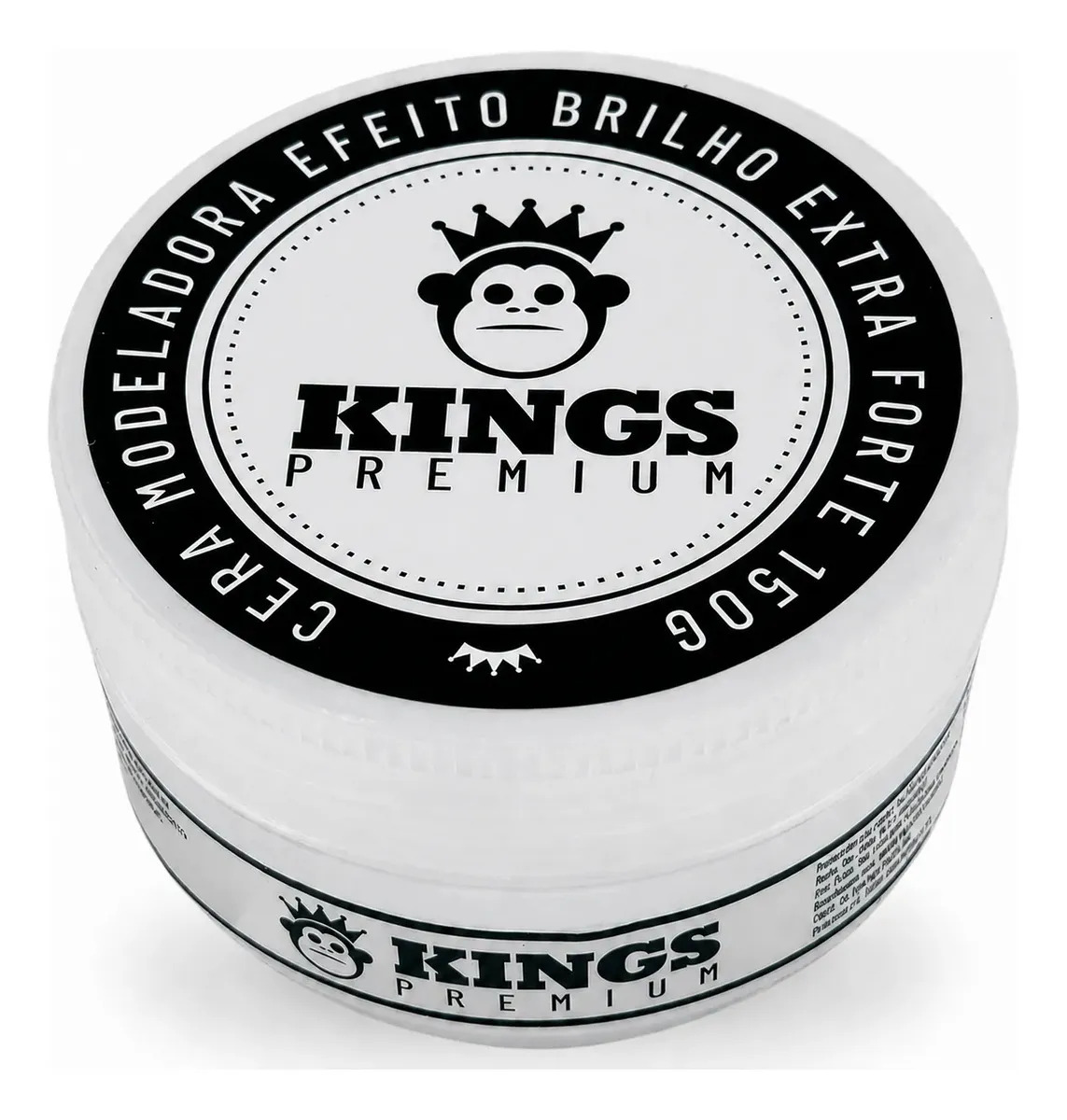 Cera Modeladora Kings Premium Efeito Brilho Extra Forte 150g