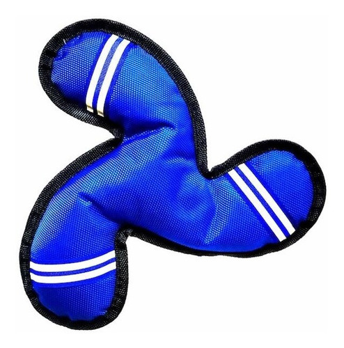 Brinquedo Mordedor Cachorro Bumerangue Azul Pet Apito Cães