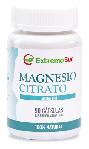 Magnesio Citrato 500mg 90capsulas 100%natural