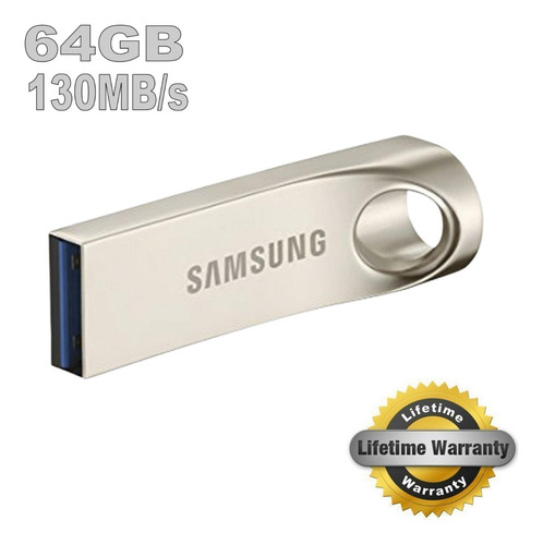 Pendrive Samsung 64gb Usb 3.0 Flash Driver 130 Mbs Metálico