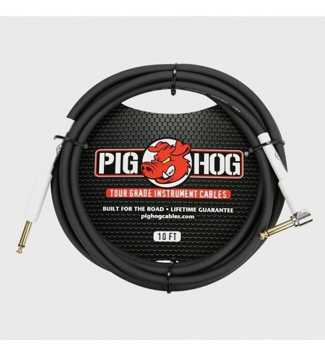 Pig Hog Ph10r Cable Para Guitarra O Bajo 3 Metros Angular