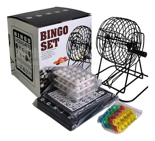 Bingo Set Familiar * Bolillero De Metal Juego De Mesa