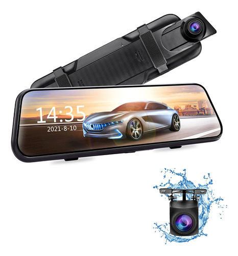 Newekey Mirror Dash Camara 10 Inchs Full Touch Screen Media