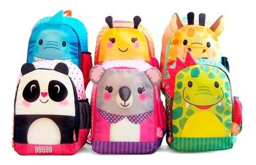 Mochila Espalda Zoo Bags - Animales 14 - Vamos A Jugar