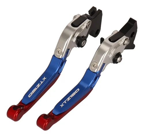 Palancas De Aluminio Plegables For Yamaha Xtz150, Azul-rojo