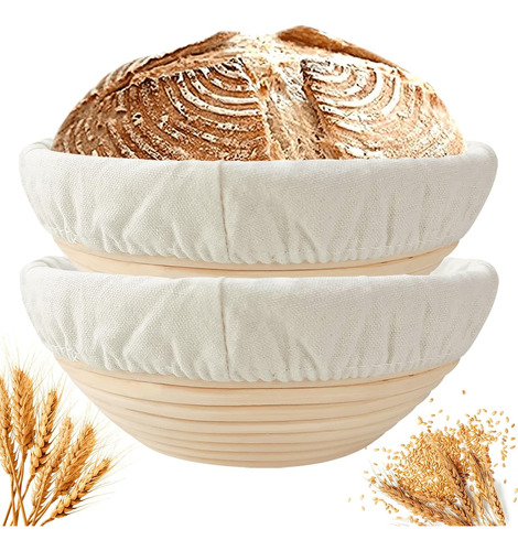 Set De 2 Cestas De Fermentación Para Pan Banneton: Cestas Re