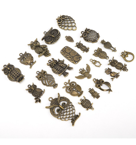 Owl Accessories, 24 Piezas De Aleación De Bronce, Modelos Mi