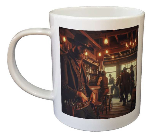 Taza Plastico Cowboy Bar En El Lejano Oeste Usa M1