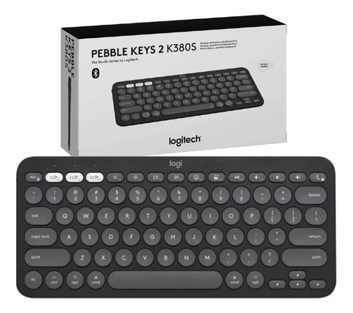 Teclado Logitech K380s Pebble Keys 2 Bluetooth Grafito